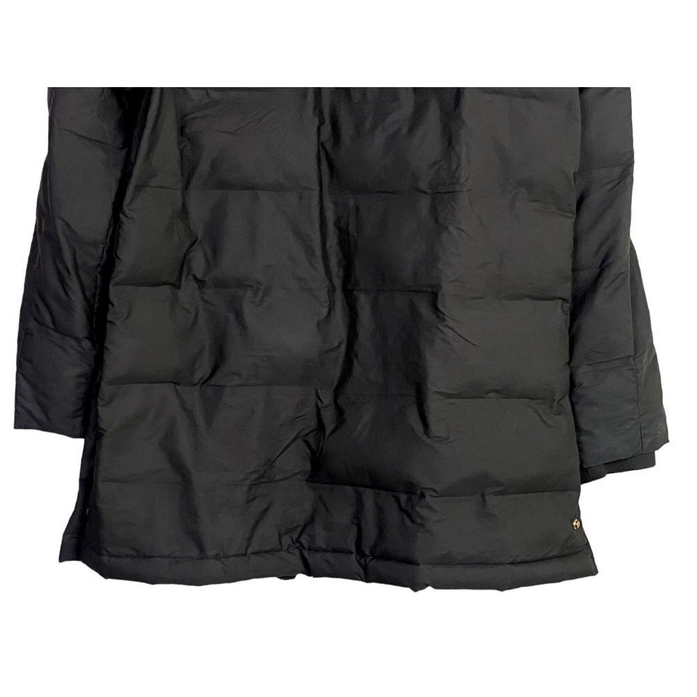Zara Long Puffer Parka Hooded Jacket Long Sleeves Pockets Button Zip XS Black - Picture 8 of 14